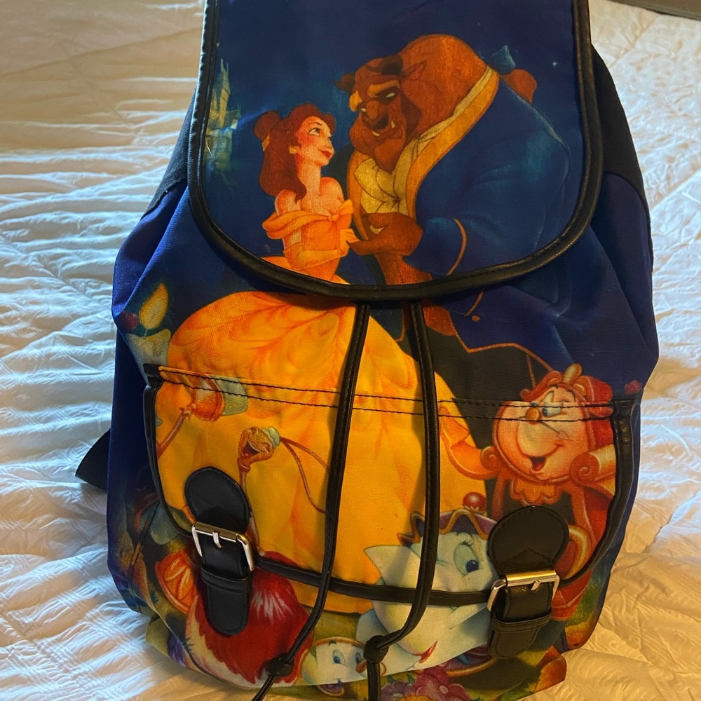 Disney Loungefly Beauty and the beast backpack drawstring